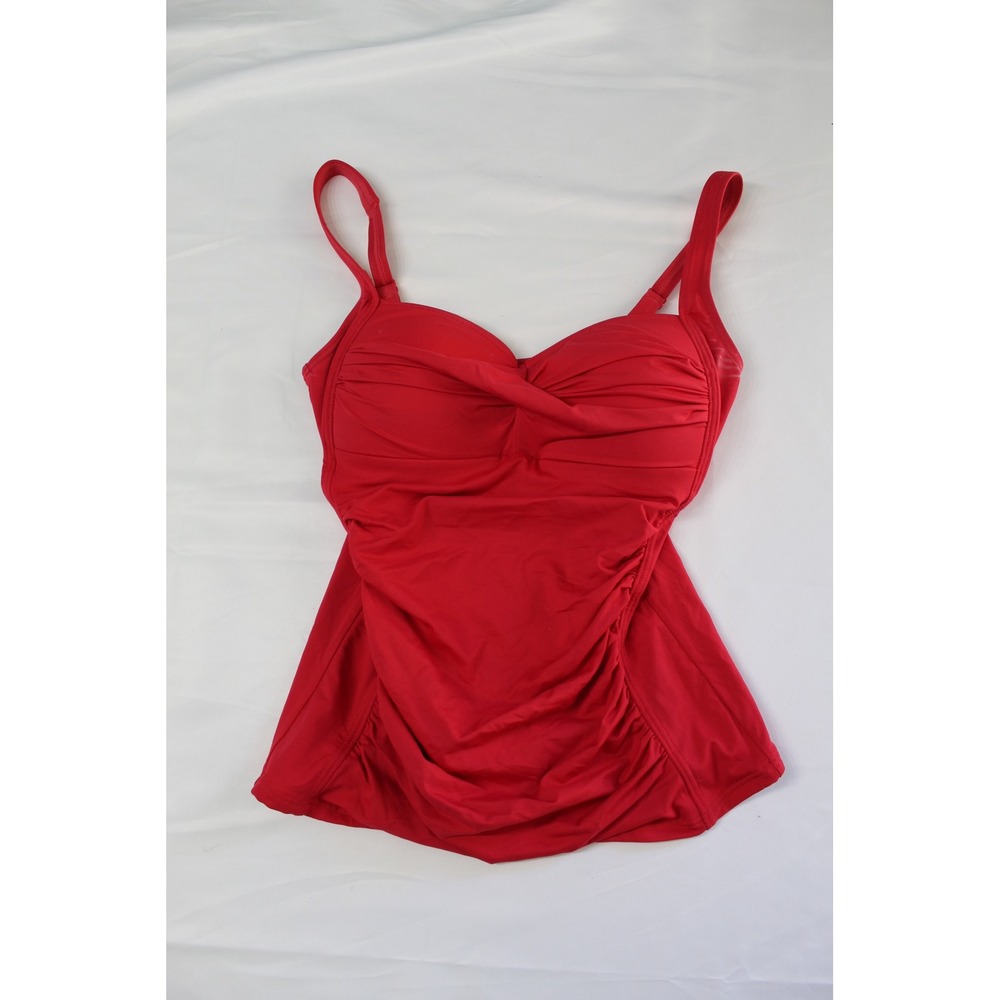 Sea Level Australia Red Twist Front Ruched Tankini Top Size US 4 AU‎ 8